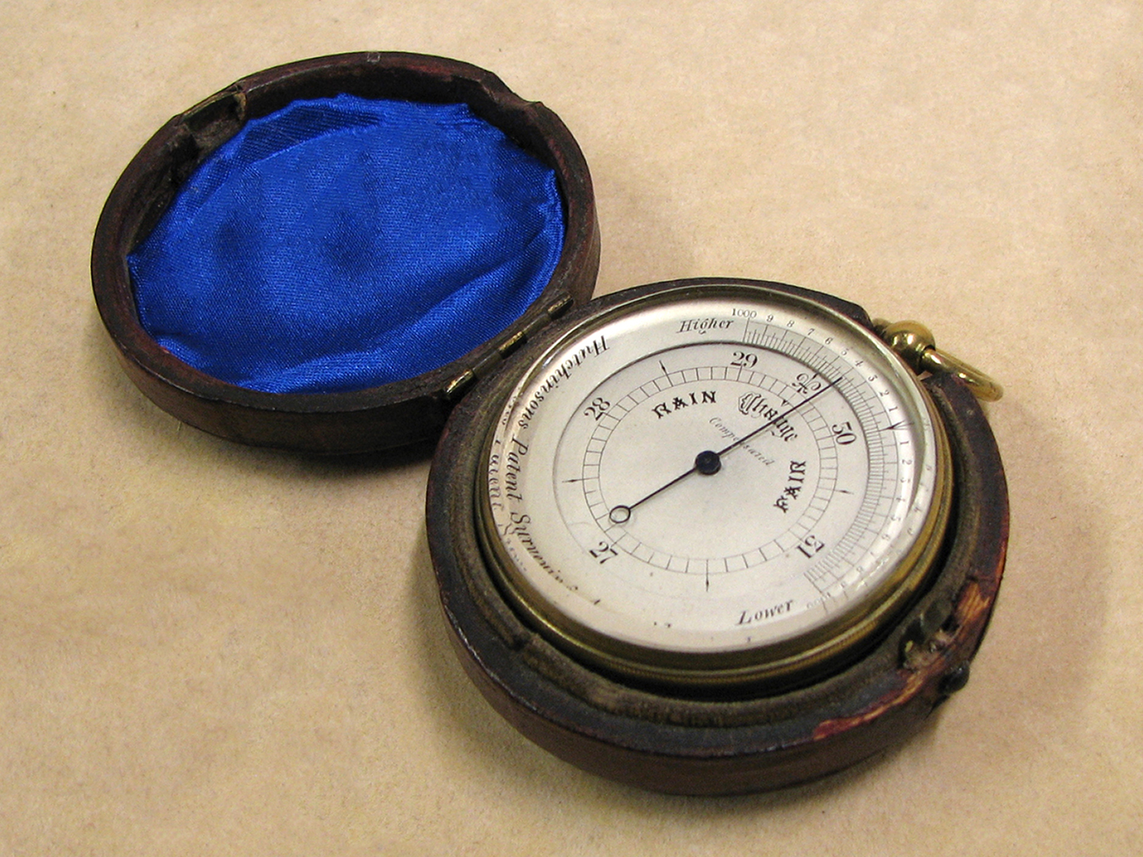 Rare Hutchinsons Patent Surveying Aneroid pocket barometer circa 1890
